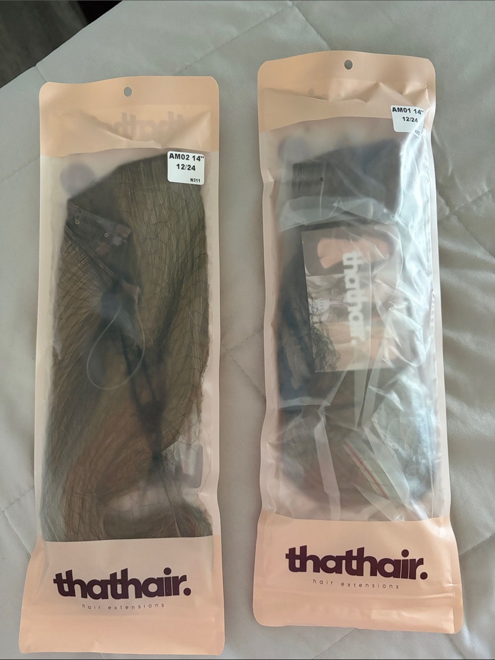 Women's Adjustable Wire & Bead Hair Extensions - 14" 12/24 Brown Blend
